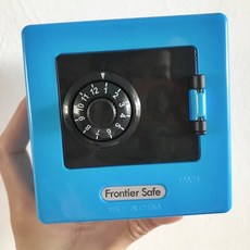 오래 암호 저금통 금고 소형, 블루