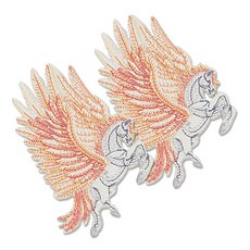 유니콘 자수 와펜, 오렌지날개 유니콘, 2개