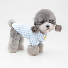 小狗鴨格紋襯衫, 藍色