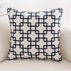 JCP 圖騰花紋棉質抱枕套