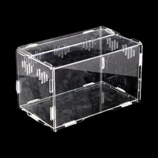 小型寵物爬蟲類小動物預製籠中號 24 x 15 x 15cm, 1個, 透明