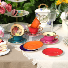 Royal Essex Stecol 骨瓷咖啡杯5人套組, 紅磨坊, 1套