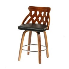 보티나 빠텐 의자, 검정(방석) + 월넛(프레임), 1개