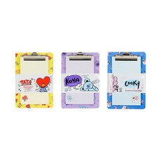 STUDIO EIGHT BT21文件板夾+便條紙 3入, TATA+KOYA+COOKY, 1組