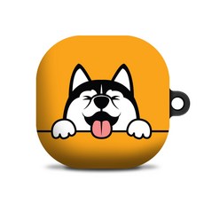 iPickOne Galaxy Buds Live / Buds Pro / Buds2 探頭小狗保護殼, 哈士奇, 單一商品