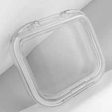 다르니나 휴대용 사각 틀니 치아 보관함, 화이트 1, 1개