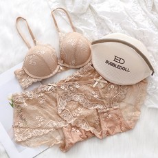 GLAM GONGGAM 天堂鋼圈內衣 + 內褲2件 + 雙層網眼洗衣袋套組