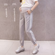 孕婦休閒雙線條運動束口褲