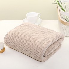 파라다이소 리빙 와플웨이브 고밀도 대형 목욕 비치 타월 90 x 170 cm, 라떼, 1개