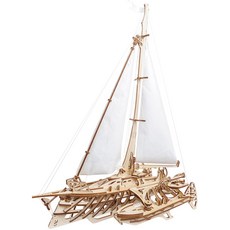 UGEARS Trimaran Yacht 3D 3D 拼圖 UG0891, 237件, 混色