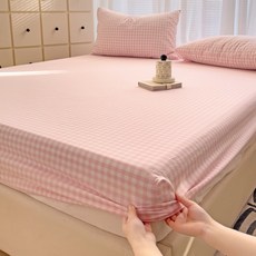 unheve 可愛格紋床墊套