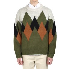 다꾸앙 남성용 오버핏 따소미 라운드 긴팔 니트 D09M13_tn3103