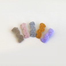 HARAROI 女童波浪安哥拉針織髮夾5件組