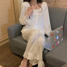 2Estar 女款法式蕾絲睡衣家居服上下套裝