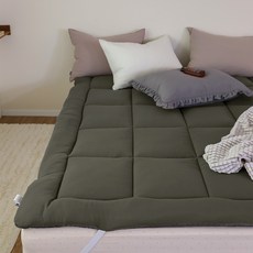 EBLANK 韓國製造 一件就夠 四季雙面保暖床墊, 炭灰色