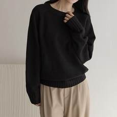 andstyle 女款 溫暖柔軟 NO.2 羊毛混紡 圓領 寬鬆版型 針織衫 264981
