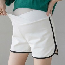 愛肯簡約 活動性佳撞色線條孕婦短褲