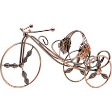 Jenari單一高級抹茶形狀鐵製酒瓶收納架酒架 葉子, 棕色, 1個