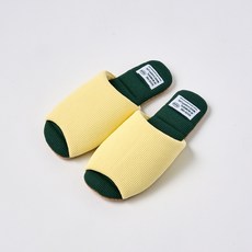 모던하우스 빨아쓰는 와플 컬러블록 슬리퍼, 레몬 + 딥그린, 1개