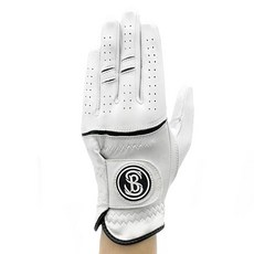 SNBRO 男士用羊皮Pure Soft雙層加固高爾夫手套 左手用, 1個, 白色