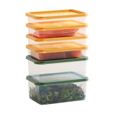 EASY&FREE 冰箱保鮮盒 1L 4入+ 1.9L 2入, 1套