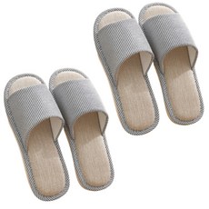 Gutting 亞麻緩震室內拖鞋 2雙, 深海軍藍, 1組