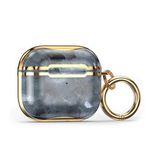 AirPods 3代 陶瓷圖案鑰匙圈保護殼, A3CPC-GGD, 灰色金, 1個