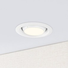 WONHA DS 樂高 COB 圓形 LED 崁燈 10W 無頻閃, 1個, 白色 + 自然光