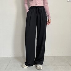 마이시즌 여성용 엔포 핀턱 밴딩 트레이닝 팬츠