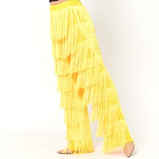 dancedome 流蘇長褲 LDP20000, 黃色
