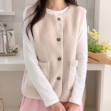 Lalaon 溫暖泰迪絨大口袋背心 25TSP3337