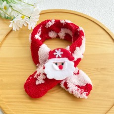 파스텔펫 반려동물 산타 윈터 목도리, 레드, 1개