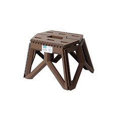 눕눕 접이식 캠핑 간이 심플 의자, 브라운, 1개