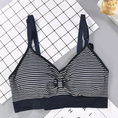 條紋褶皺哺乳內衣