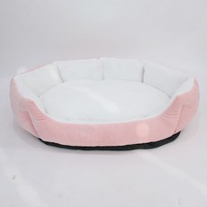 딩동펫 반려동물 포인트 배색 쿠션, 더스티핑크, 1개