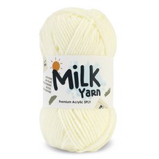 니뜨 밀크얀 뜨개실, 01아이보리, 1개