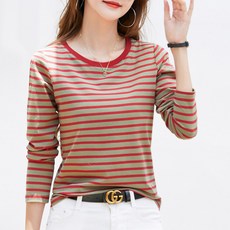 LUNA GIRL 女款 Ruba 圓領條紋長袖T恤 L24FT080820