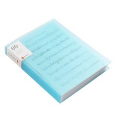 시와이 A4 클리어파일 80p, 블루, 1개