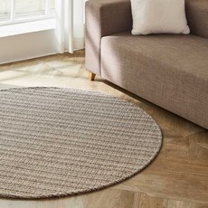 Buybeam 經典劍麻感無塵圓形短毛地毯