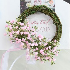 Garden in the City 爆米花滿天星花環, 粉紅色