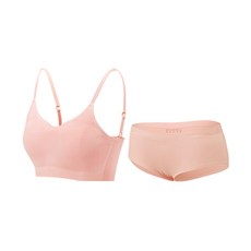 솔레일 여아용 학생 분리형 끈 브라 + 삼각 심리스 팬티 속옷 세트