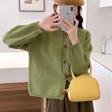 MarketA 女款柔軟圓領針織外套