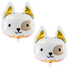 派對裝飾 鋁箔氣球 可愛小狗 56 x 65 cm, 2個, 混合顏色