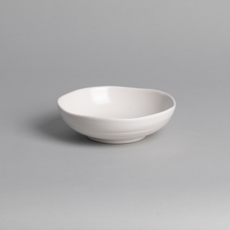 yido DOZAGI 陶瓷經典Yoonsul高腳小菜碟 14.5cm, 白色 + 灰色, 1個