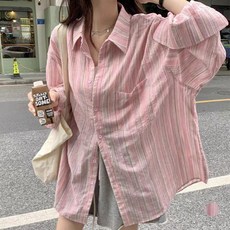 Elsso 女款條紋寬鬆襯衫