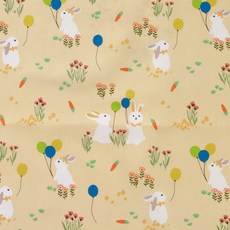 COTTONVILL The Blossom 20支棉質布料, 黃色兔子款, 1入