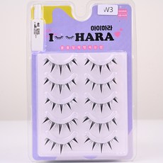 IHara Petit-up W3 附膠水5對假睫毛, 1個, 黑色