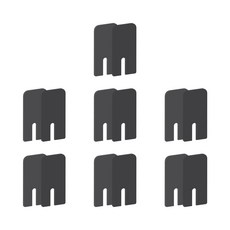 窗戶軌道密封墊片組 黑色, 7套