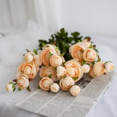 GAPANG 人造玫瑰花束 08號 TESI028, 米色, 1個