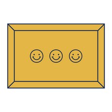 HOMEDAUM 可水洗Q彈矽藻土5層強化吸水地墊, 微笑黃